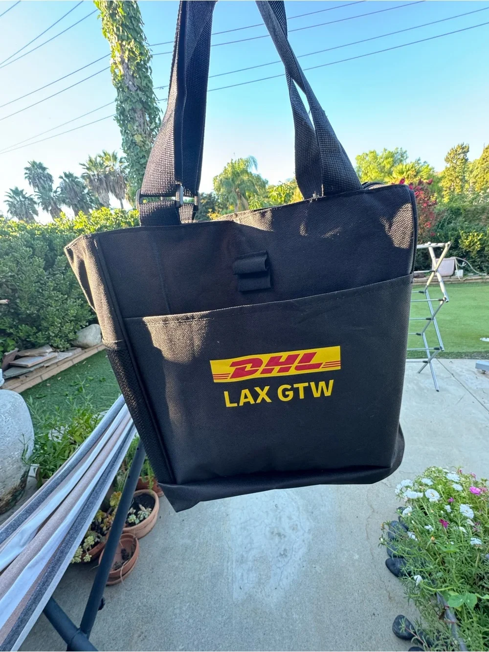 Black Tote Bag with LAX GTW Logo